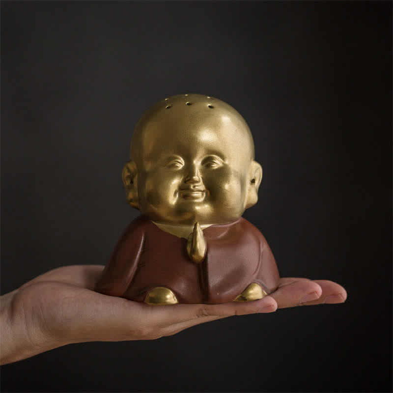 Little Buddha Laughing Buddha Ceramic Healing Incense Burner - image 1
