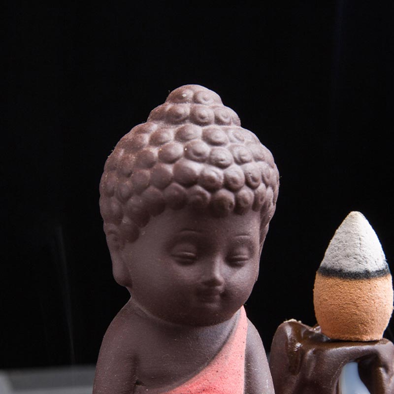 Buddha Stones  Backflow Smoke Fountain Ceramic Blessing Incense Burner Decoration - image 4