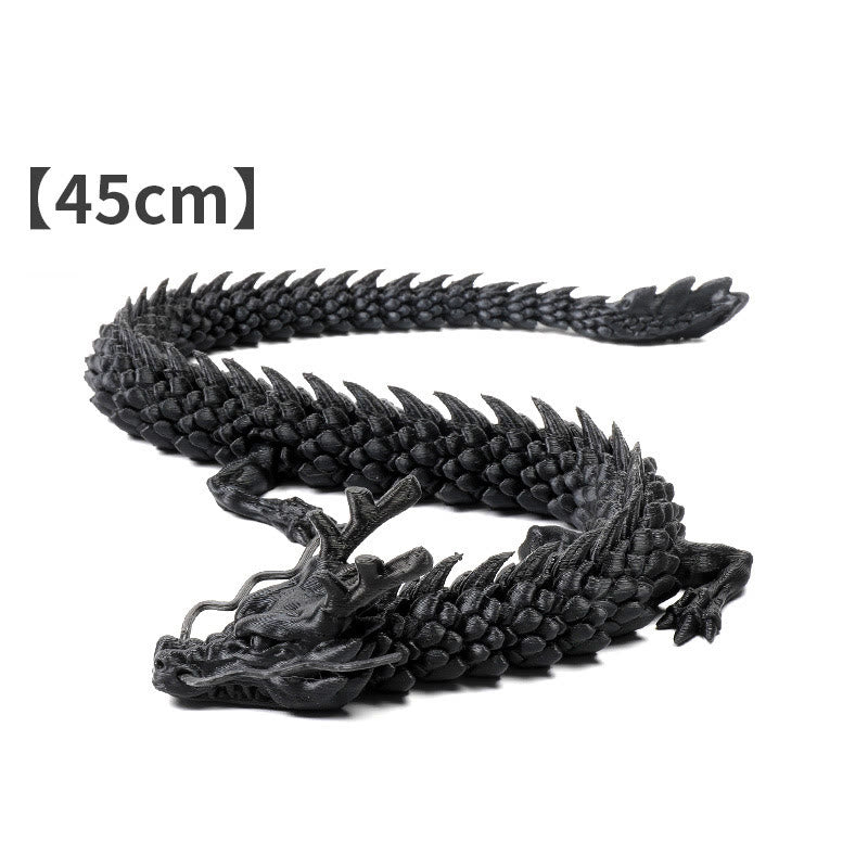 Buddha Stones Feng Shui Dragon Luminous 3D Printed Dragon Luck Success Home Decoration - Black Dragon 45cm - image 9