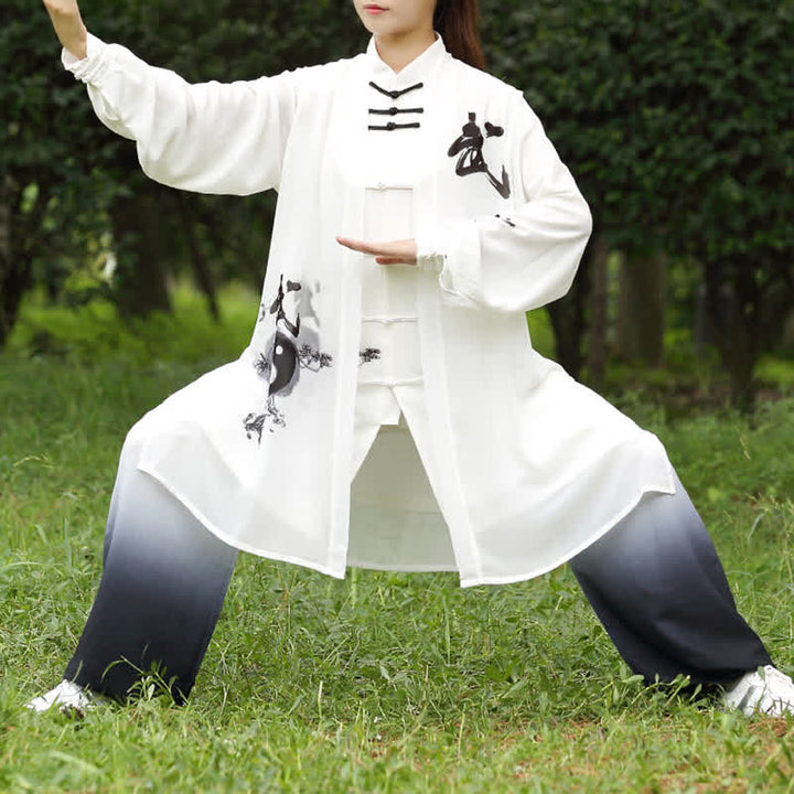 Buddha Stones 3Pcs Yin Yang Tree Tai Chi Spiritual Zen Practice Meditation Prayer Uniform Unisex Clothing Set - image 11