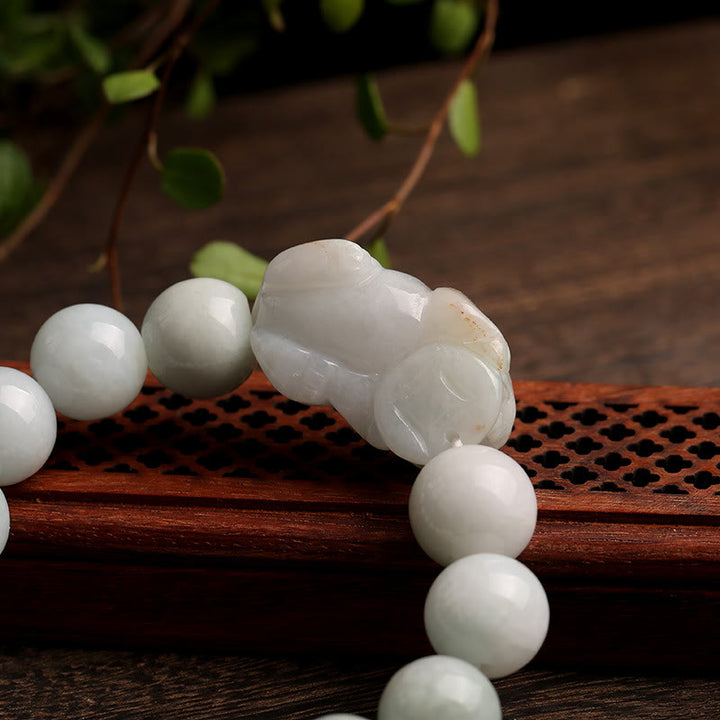 Buddha Stones Fengshui Wealth Prosperity Jade PiXiu Luck Bracelet - image 6