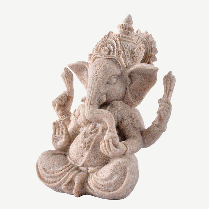 Buddha Stones Ganesh Ganpati Elephant Statue Wealth Blessing Home Decoration - image 5