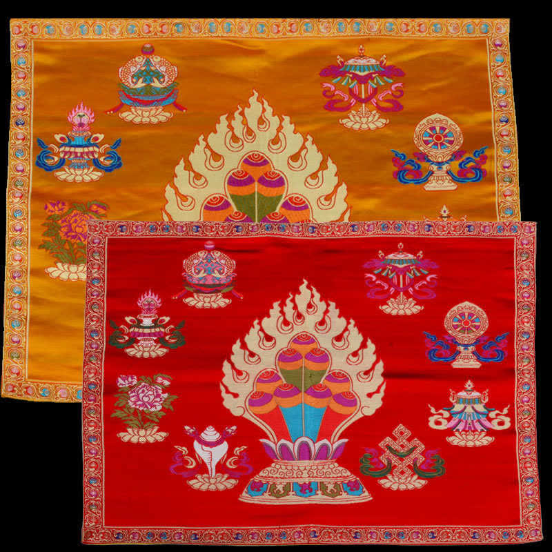 Prayer Altar Mat Healing Meditation 8 Auspicious Symbols Mat - image 13