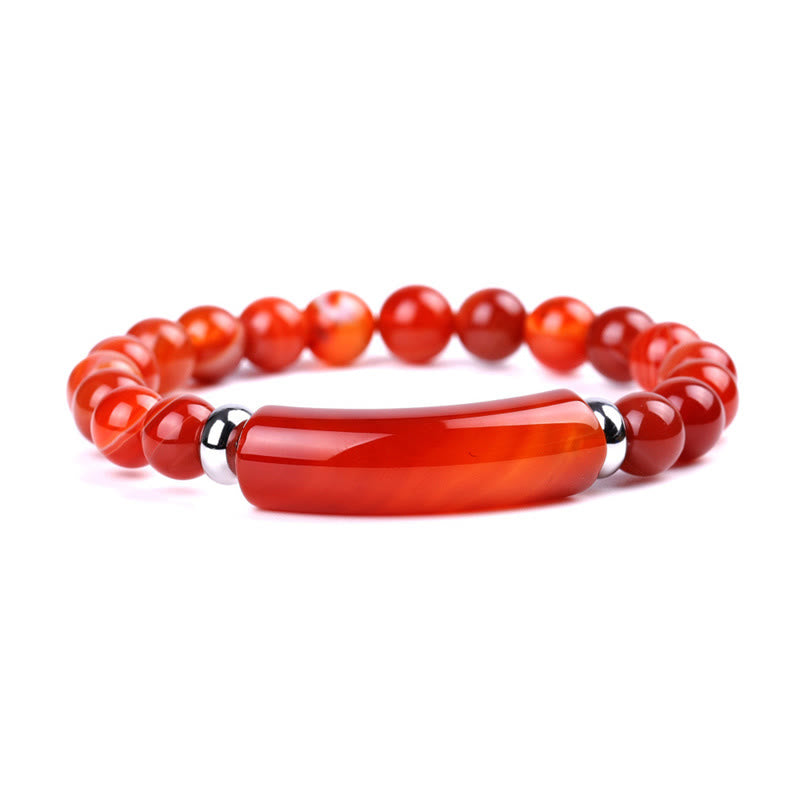 Buddha Stones Handmade Natural Gemstone Healing Bracelet - Red Agate - image 12
