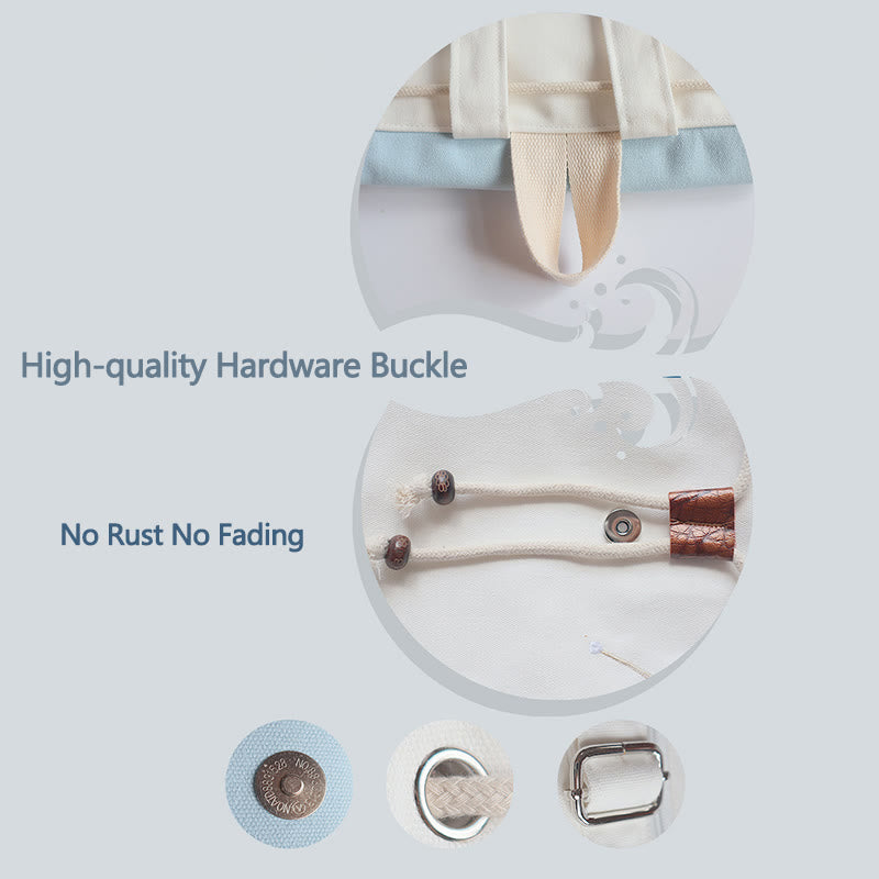 Buddha Stones Handmade Embroidered Large Capacity Canvas Backpack - image 17