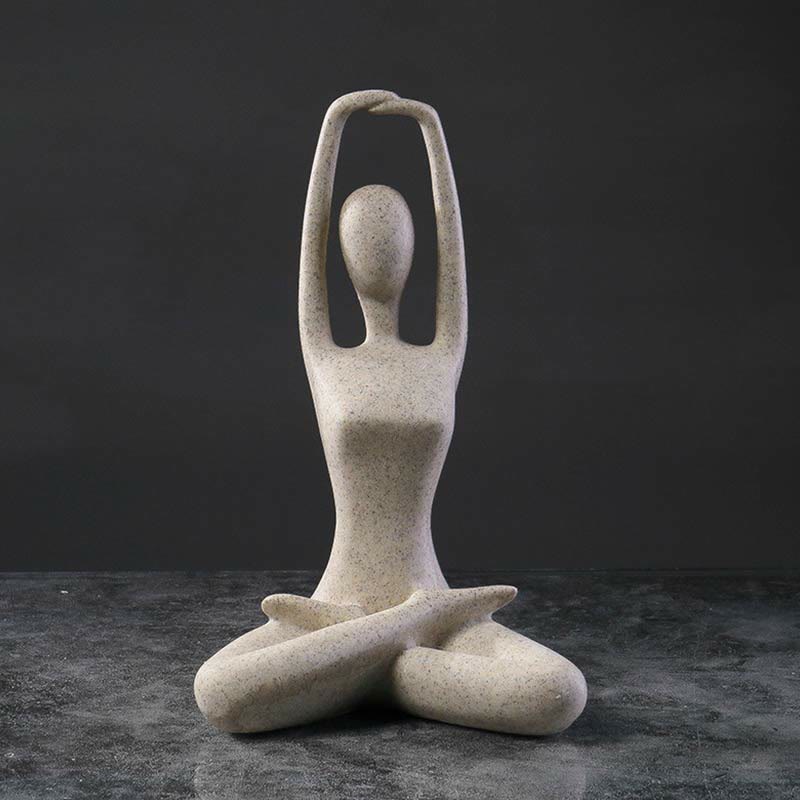 Buddha Stones Abstract Yoga Meditating Exercise Resin Spiritual Figurine Sculpture Desk Decoration - image 9