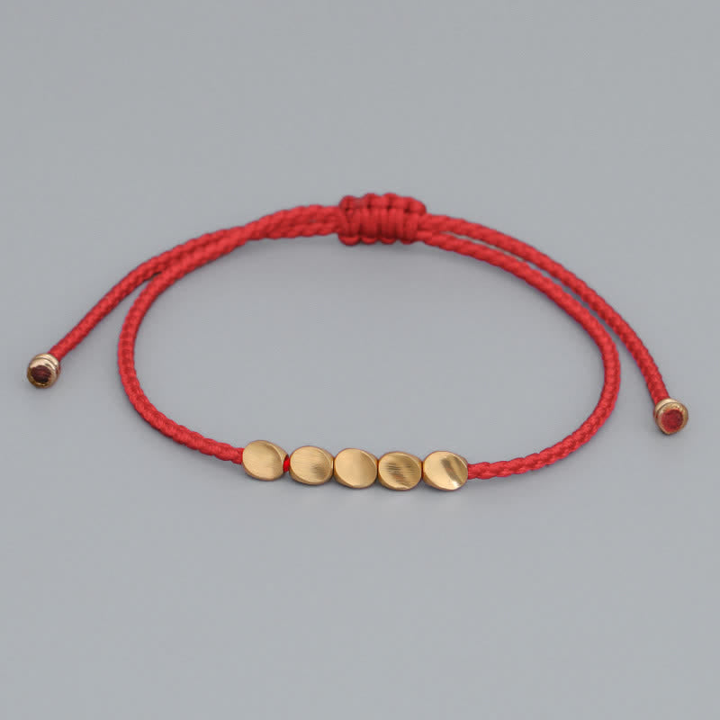 Buddha Stones FengShui Lucky Red String Bracelet - image 1