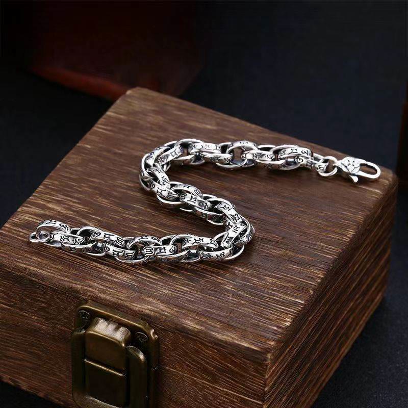 Buddha Stones Tibetan Om Mani Padme Hum Carved Amulet Creativity Bracelet - image 2