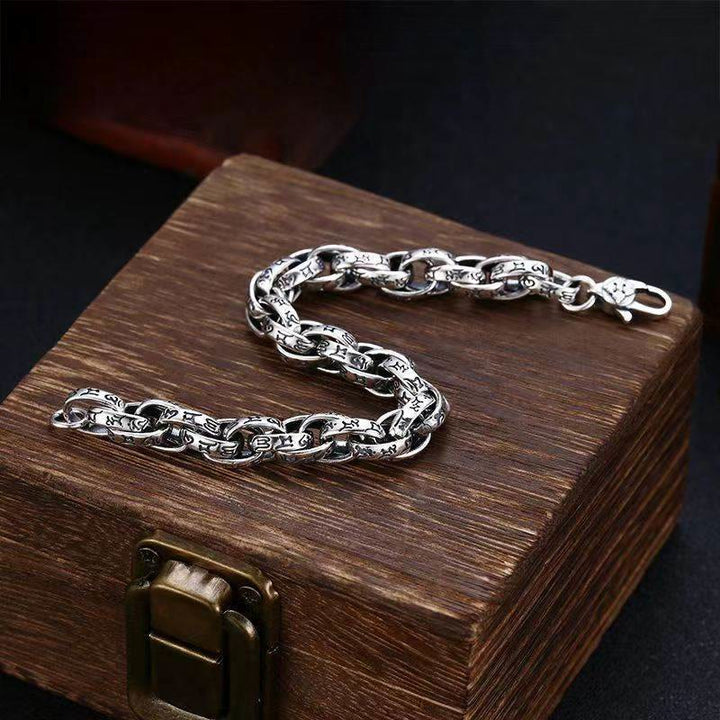 Buddha Stones Tibetan Om Mani Padme Hum Carved Amulet Creativity Bracelet - image 2