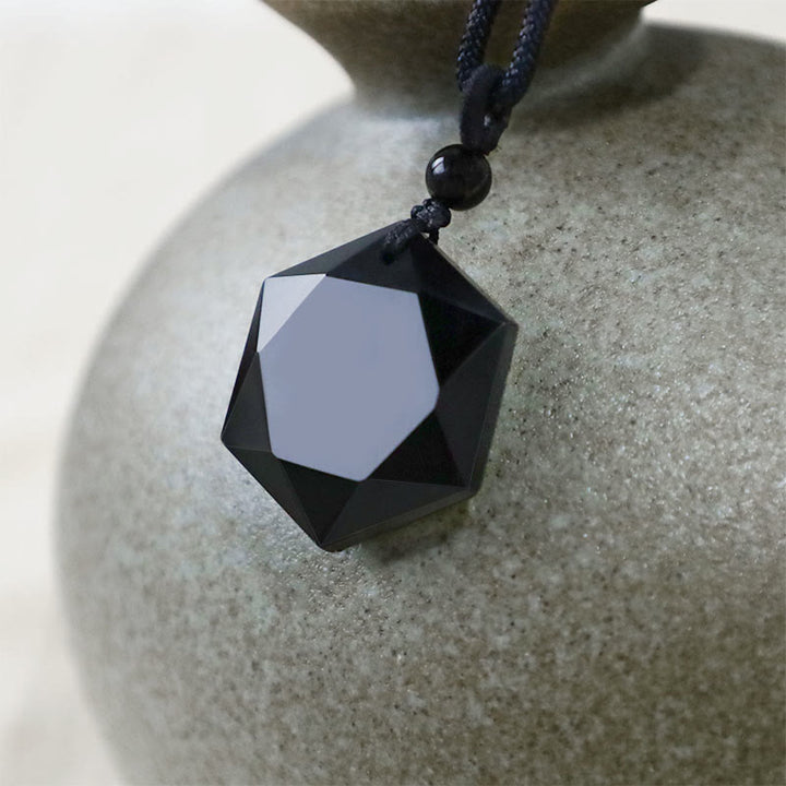 Black Obsidian Talisman Purify Pendant Necklace - image 3