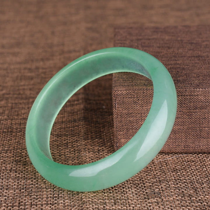 Buddha Stones Natural Jade Luck Healing Prosperity Bangle Bracelet - image 3