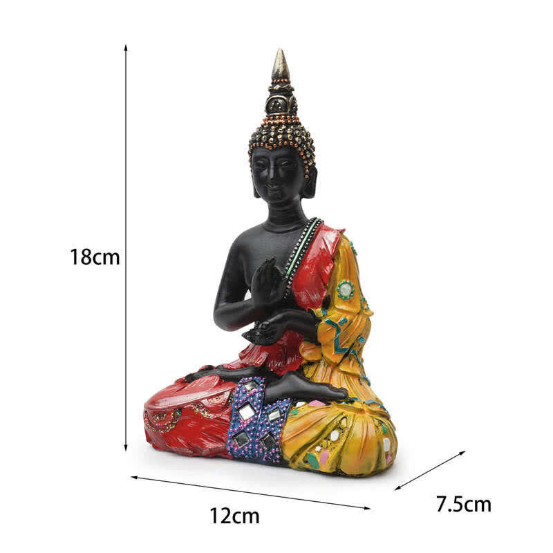 Buddha Stones Thai Buddha Serenity Resin Statue Decoration - image 15
