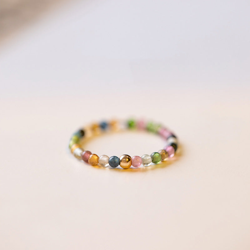 Buddha Stones Natural Tourmaline Positive Love Ring - image 7