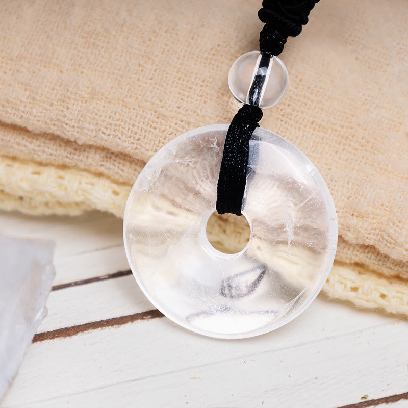 Buddha Stones Lucky Coin Pendant Healing Crystal Gemstone Necklace - image 32