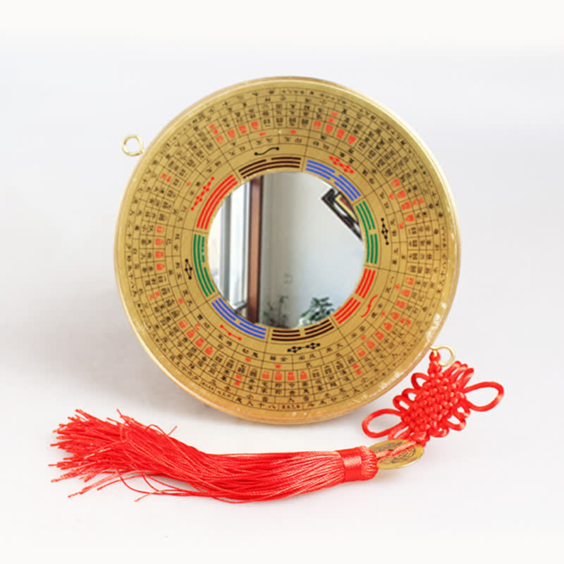 Feng Shui Bagua Map Copper Coin Chinese Knotting Balance Energy Map - 12cm - Bagua Map - Concave Mirror - image 6