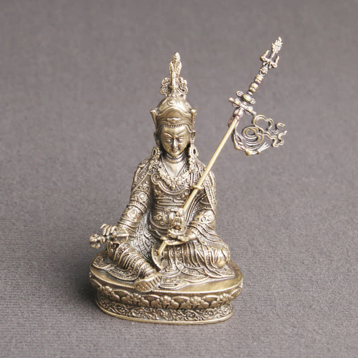 Buddha Stones Padmasambhava Buddha Figure Serenity Copper Statue Decoration Temple Ornament - image 3