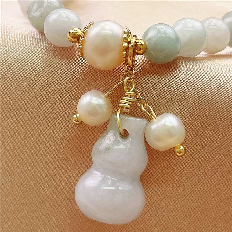 Buddha Stones Jade Gourd Blessing Protection Charm Bracelet - image 4