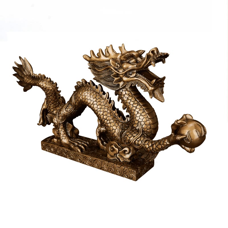 Buddha Stones Feng Shui Dragon Auspicious Cloud Wealth Luck Decoration - Brown - 50cm*7.5cm*25cm - image 12