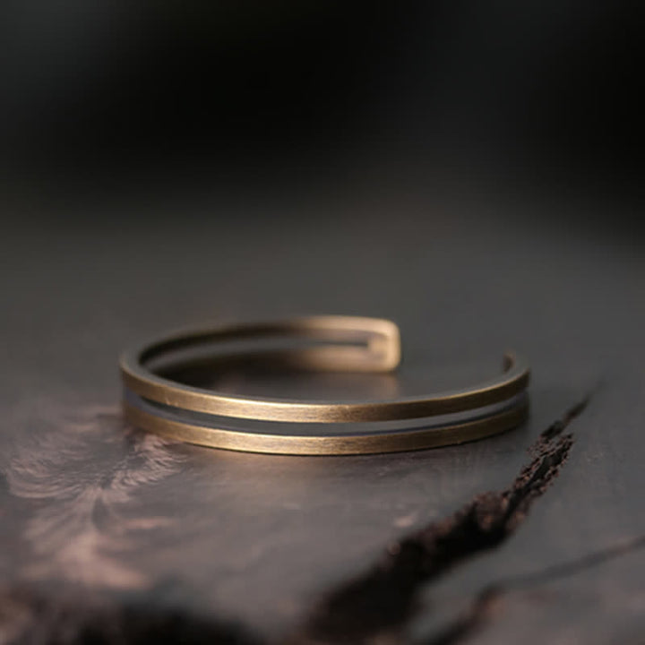 Buddha Stones Rustic Copper Luck Viking Cuff Bracelet - image 9