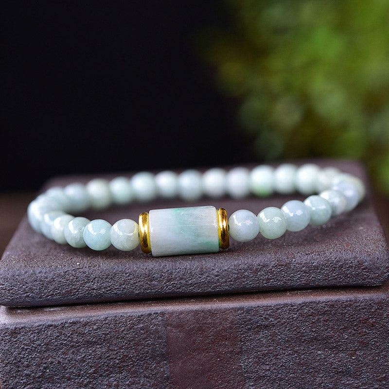 Buddha Stones Natural Jade Luck Prosperity Bracelet - image 4