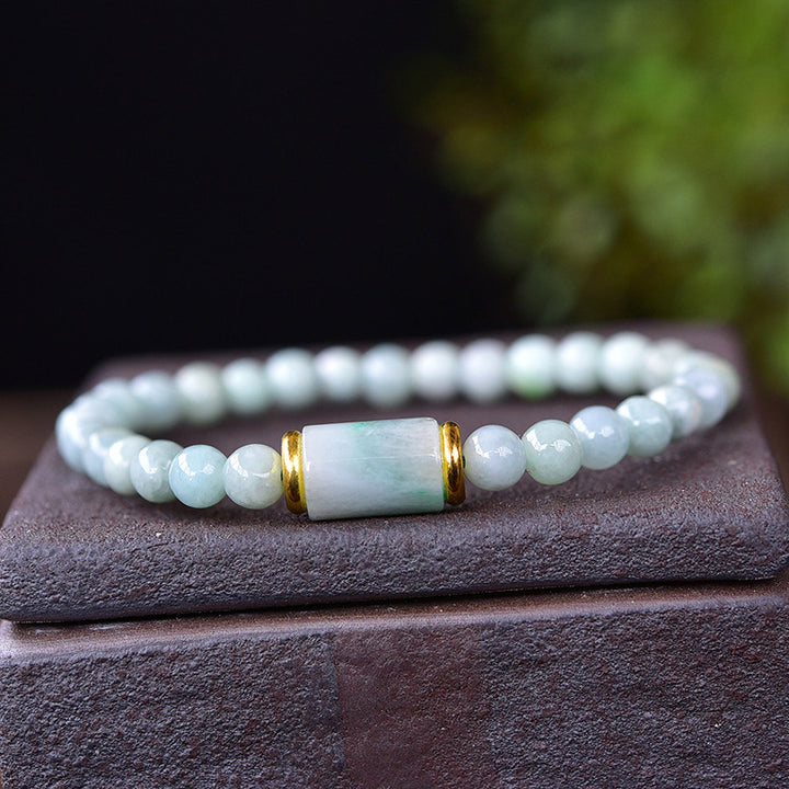 Buddha Stones Natural Jade Luck Prosperity Bracelet - image 4