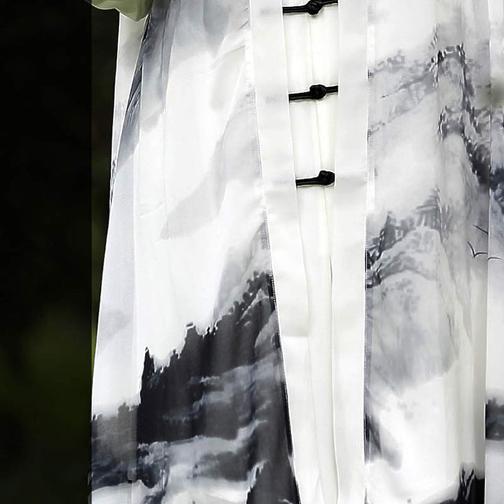 3Pcs Ink Painting Meditation Prayer Spiritual Zen Tai Chi Qigong Practice Unisex Clothing Set - image 9