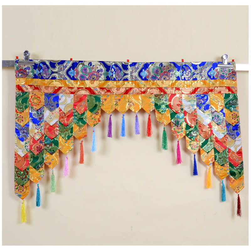 Tibetan Five Colors Hanging Curtain Prayer Altar Healing Meditation Curtain - image 4