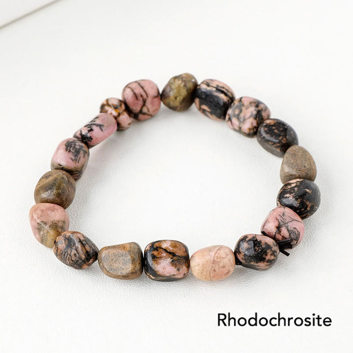 Natural Irregular Shape Crystal Stone Spiritual Awareness Bracelet - Rhodochrosite - image 23