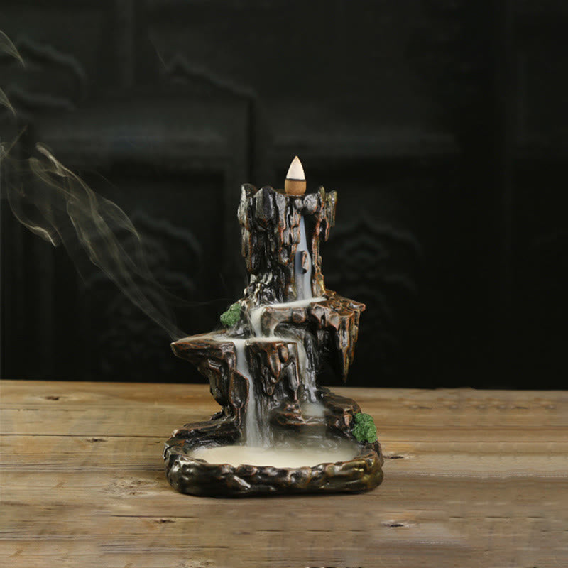 Buddha Stones Waterfall Backflow Incense Burner Mountain Tower Incense Holders - image 6