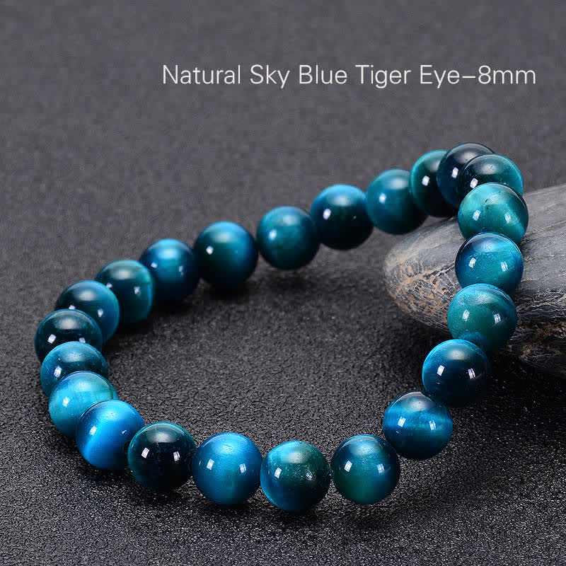 Buddha Stones Blue Tiger Eye Protection Bracelet - image 11