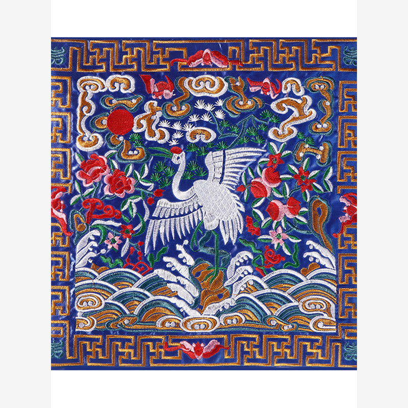 Buddha Stones Crane Phoenix Dragon Kirin Embroidered Cup Mat Pad Tea Cup Coaster Square Kung Fu Tea Mat - image 7