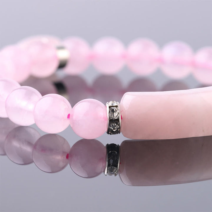 Buddha Stones Natural Quartz Love Heart Healing Beads Bracelet - image 29