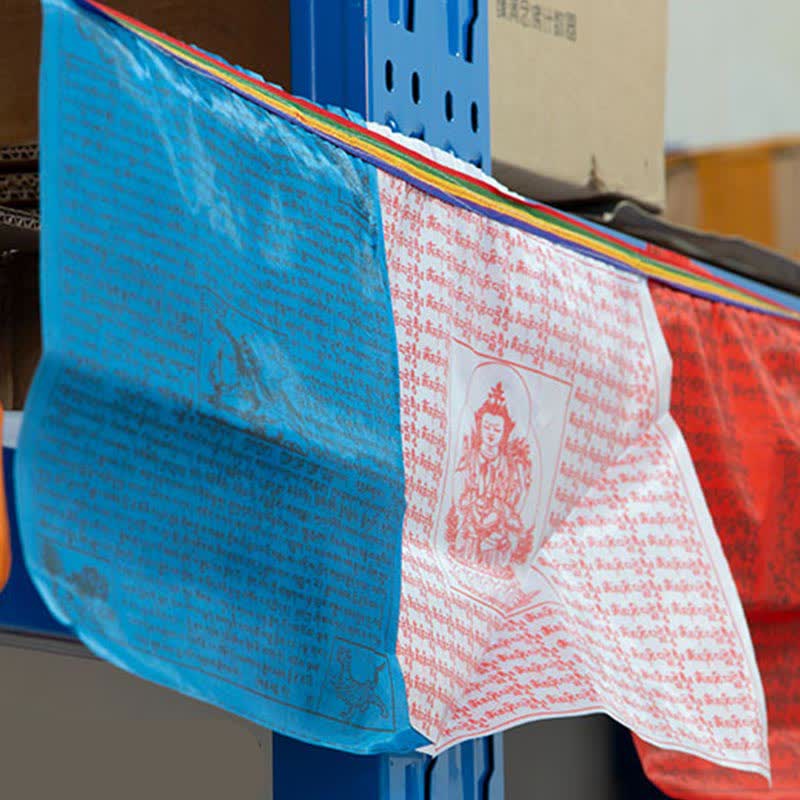 Tibetan 5 Colors Windhorse Blessing Outdoor 20 Pcs Prayer Flag - image 1