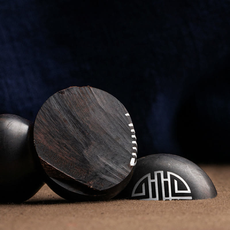 Tibetan Ebony Small Leaf Red Sandalwood Gourd Luck Protection Key Chain - image 5