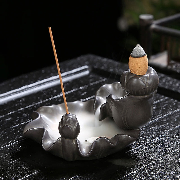 Buddha Stones Koi Fish Lucky Incense Burner Decoration - image 2