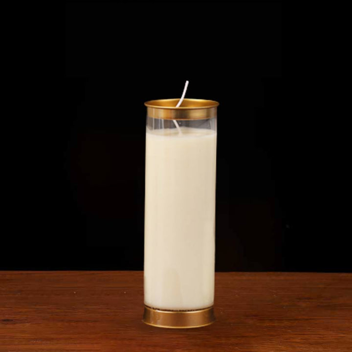 Meditation Prayer Altar Candle Buddhist Temple Rituals Use Items - White - Medium (3 Days) - image 5