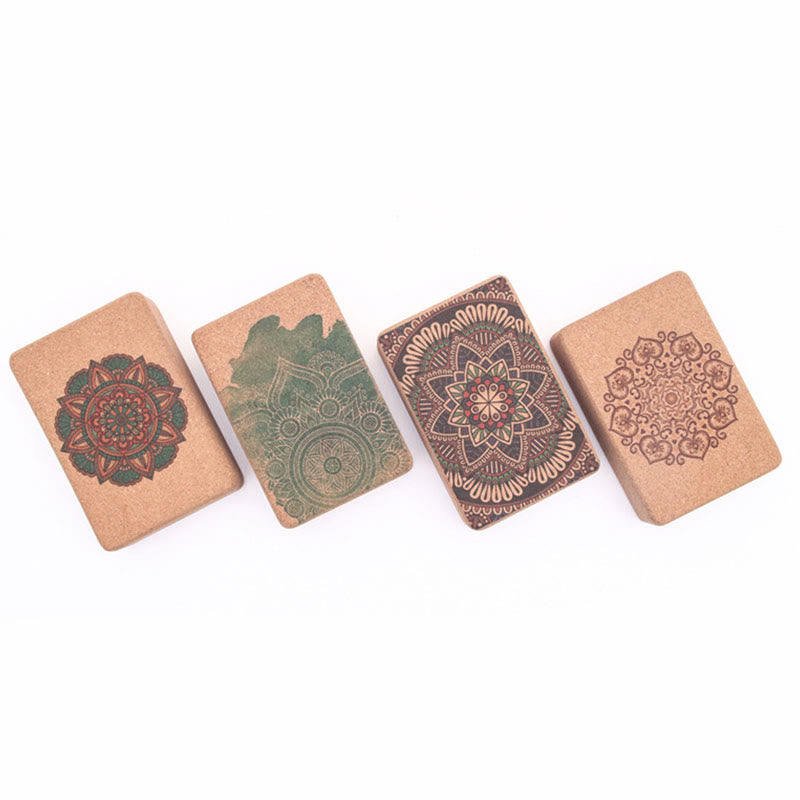 Buddha Stones Tibetan Mandala Mindful Yoga Cork Block - image 10
