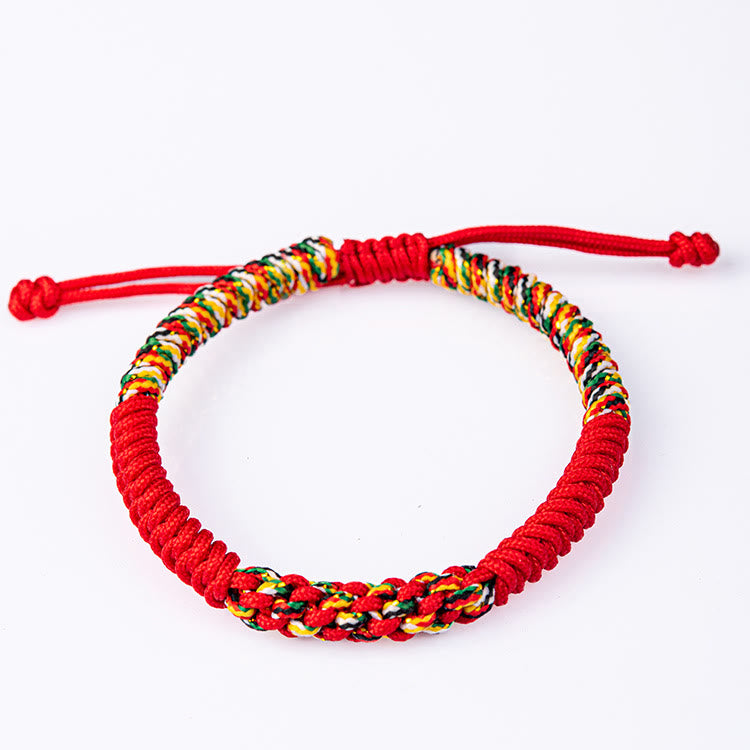 Buddha Stones Tibetan Handmade Colorful King Kong Knot Luck Braid String Bracelet - image 5