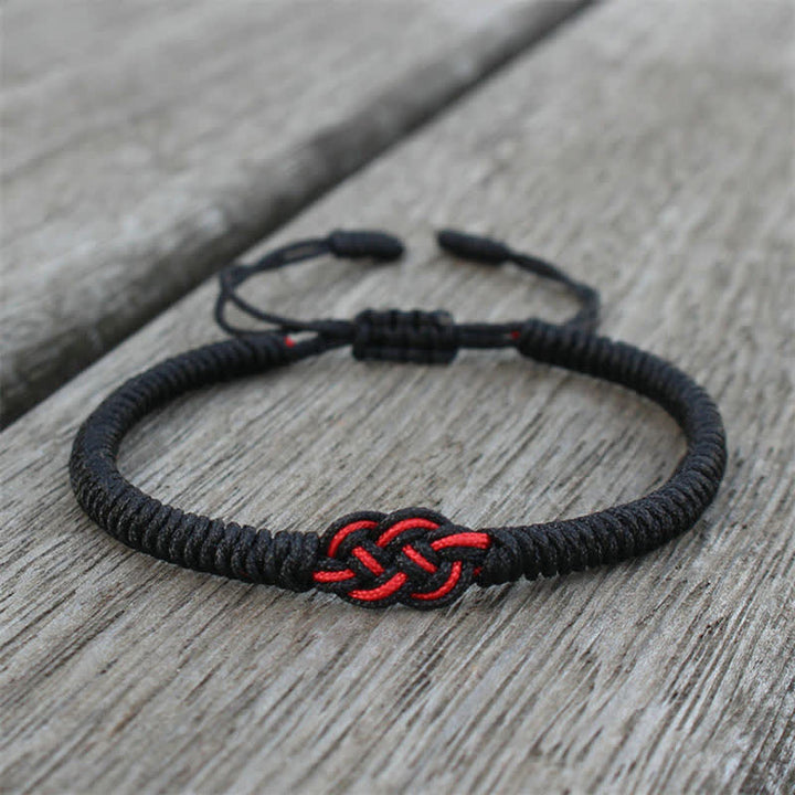 Buddha Stones 2Pcs Tibetan Luck Chinese Knot Protection String Bracelet - image 20