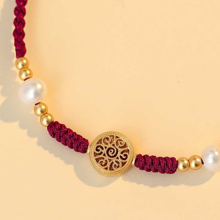 Buddha Stones Copper Coin Fortune Tree Luck Strength Braided Bracelet - image 12