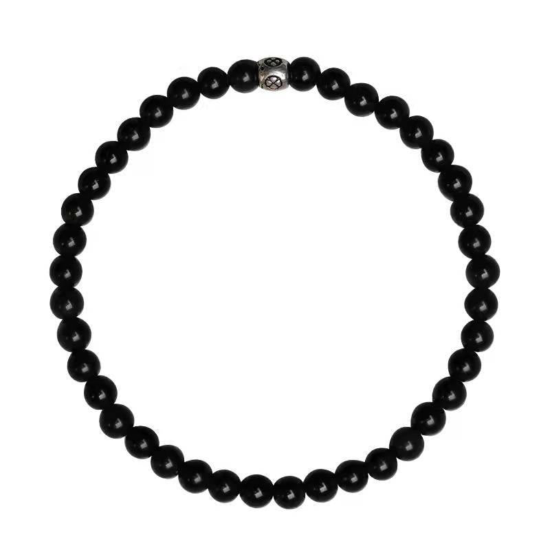 Buddha Stones Natural Black Obsidian Smoky Quartz Purification Strength Bracelet - image 11