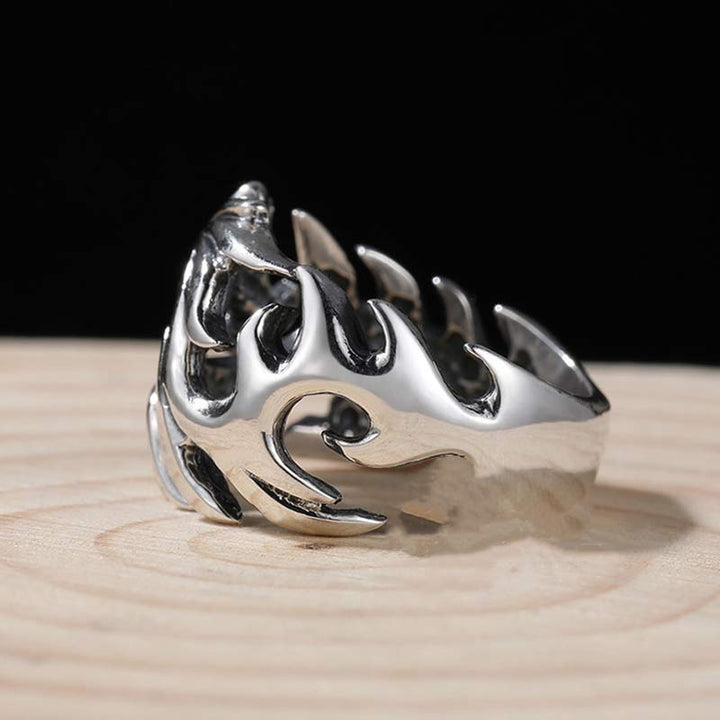 Buddha Stones Dragon Pattern Protection Strength Adjustable Ring - image 11