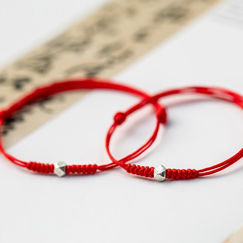Buddha Stones 925 Sterling Silver Luck Bead Protection Red String Braided Bracelet - image 13