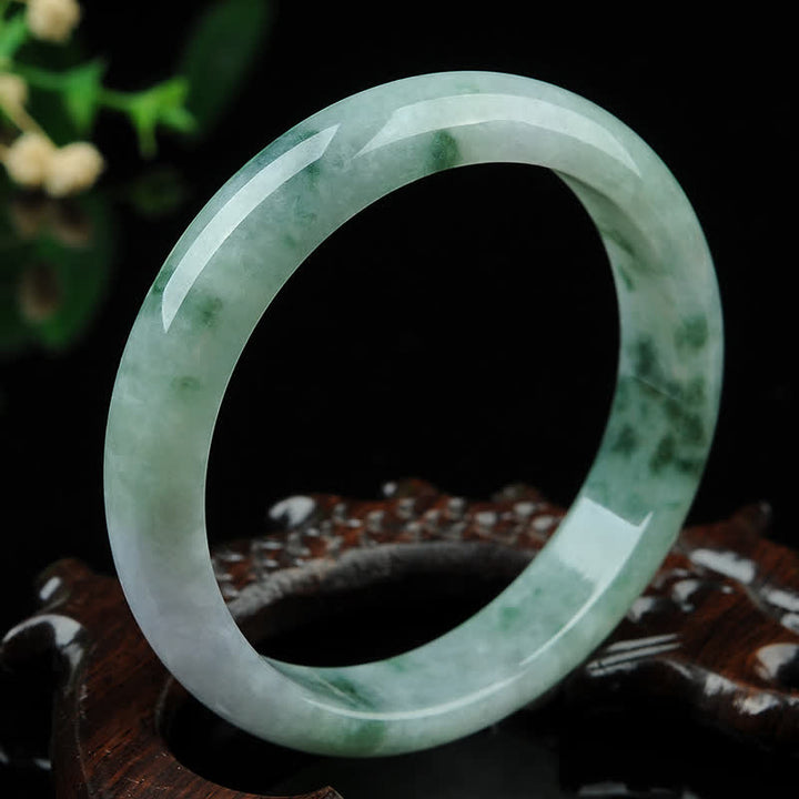 Buddha Stones Jade Luck Blessing Prosperity Bracelet Bangle - 60-61mm - image 0