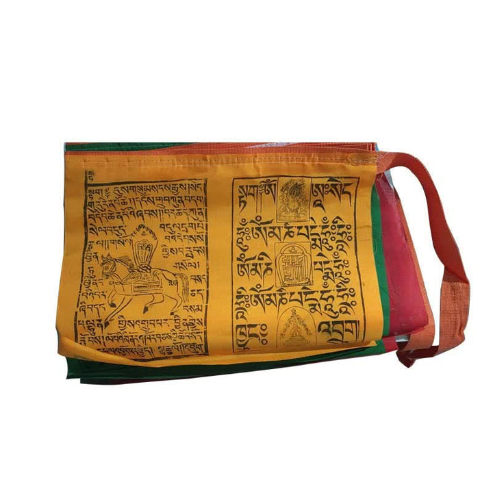 Buddha Stones Tibetan 5 Colors Windhorse Scriptures Auspicious Outdoor Prayer Flag - image 12