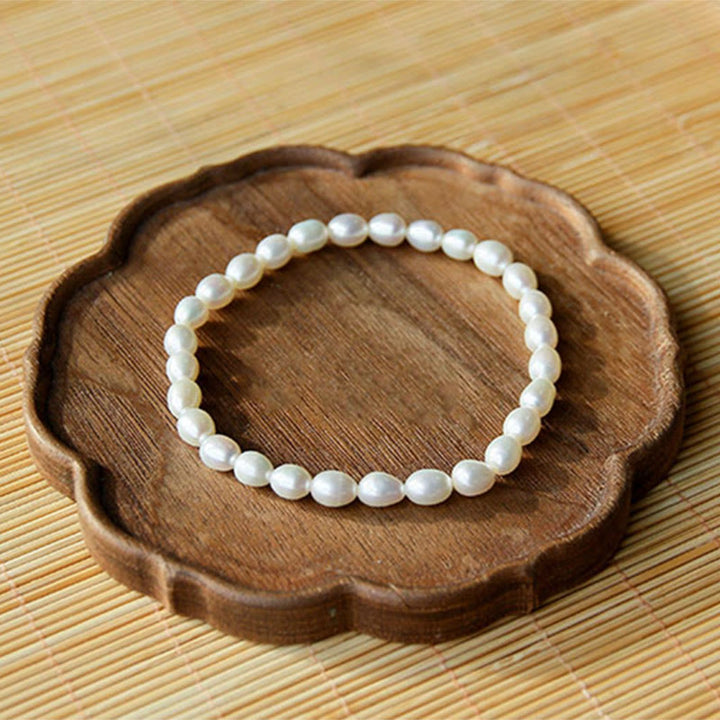 Buddha Stones Natural Pearl Healing Beaded Bracelet - image 4