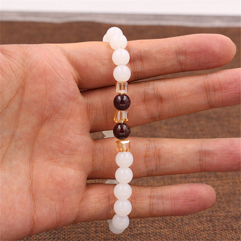 Buddha Stones Natural White Jade Protection Bracelet - image 3
