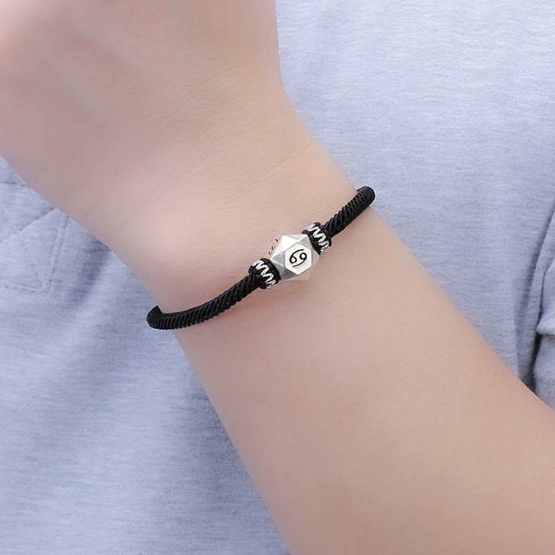 Buddha Stones 999 Sterling Silver 12 Constellations of the Zodiac Protection Handmade String Bracelet - image 7