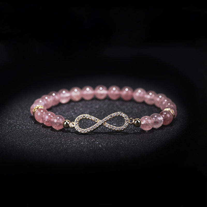 Buddha Stones Natural Strawberry Quartz Positivity Healing Bracelet - image 5