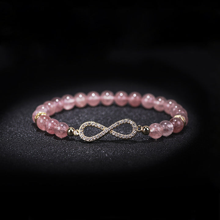 Buddha Stones Natural Strawberry Quartz Positivity Healing Bracelet - image 5